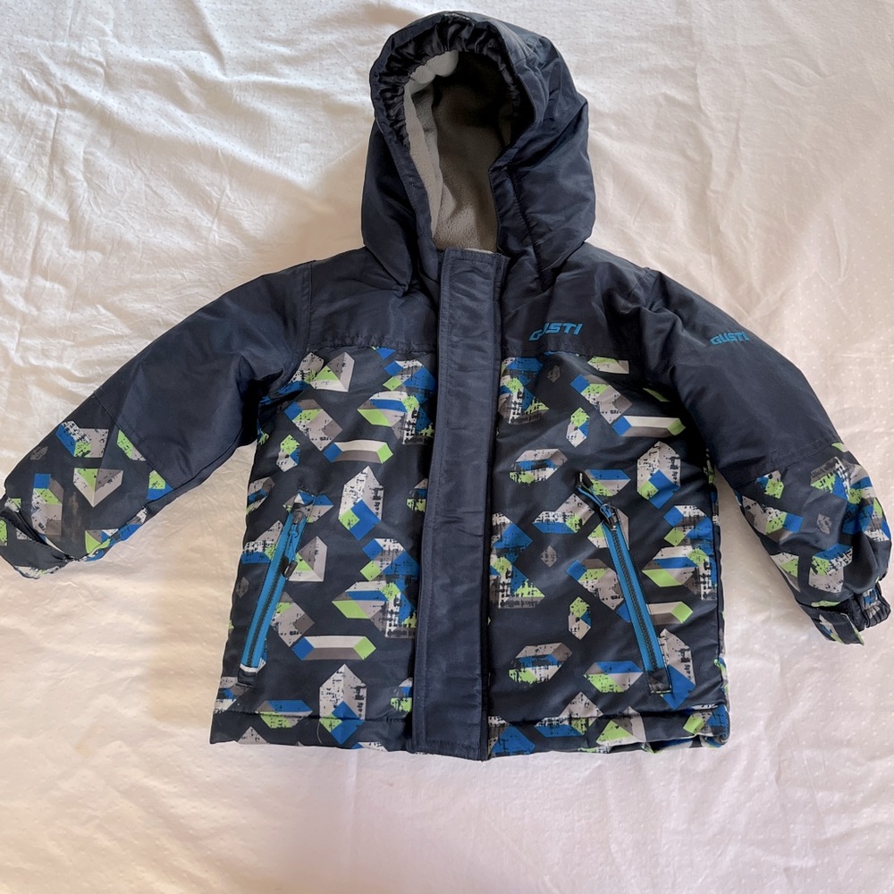 Gusti Toddler Boys Hooded Fleece Lined Winter Jacket Coat Size 3T